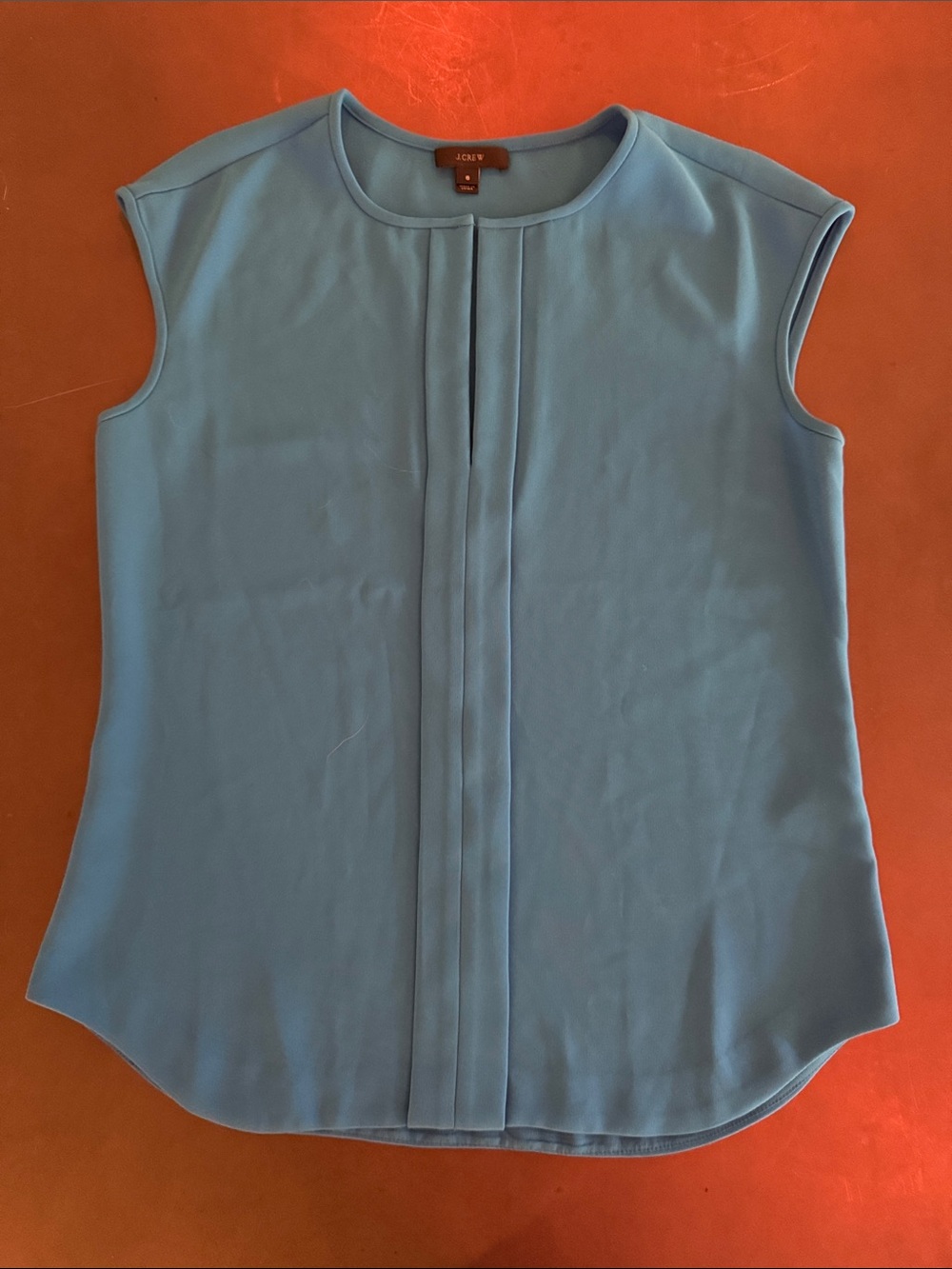 J. Crew Light Blue Pleated Front Cap Sleeve Camisole
